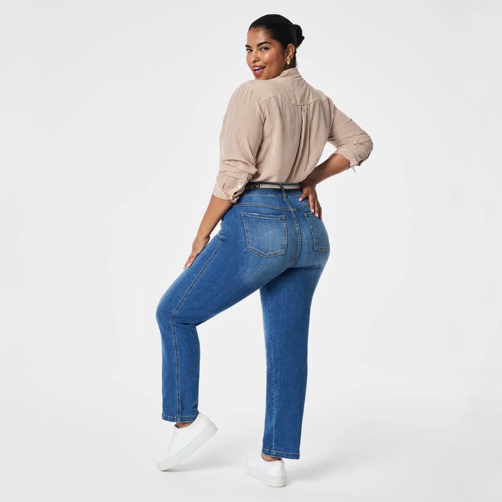 Spanx | Everywear Straight‎ Leg Ankle Jeans Vintage Indigo Size L